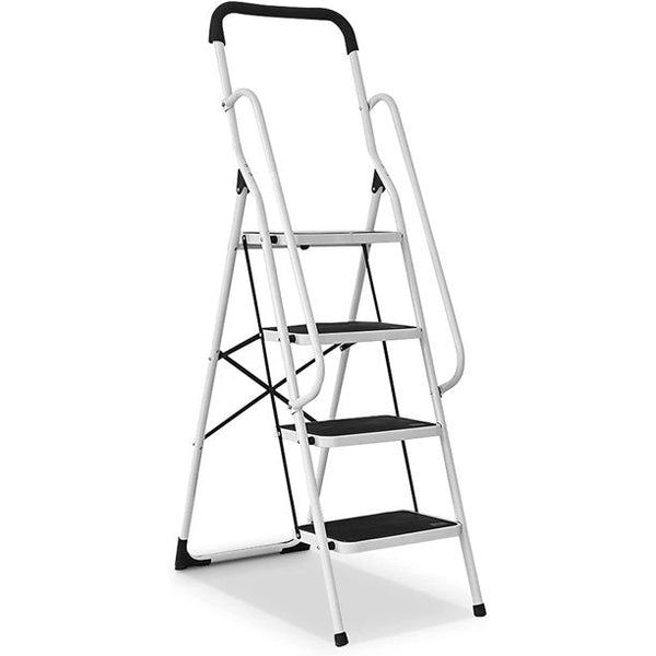 Inolait 4 Step Ladder Folding Step Stool with Anti-Slip Pedal Platform