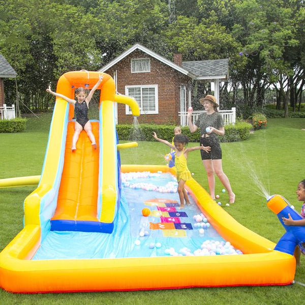 Inflatable Water Slides Kids Bounce House with Pool