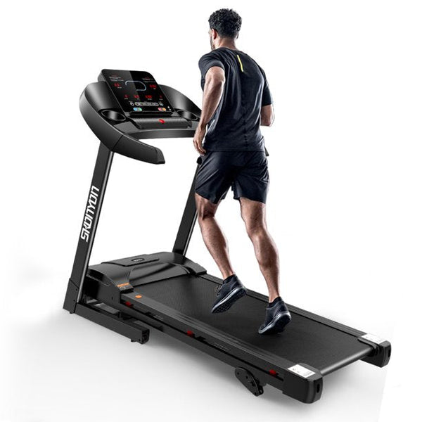 Folding Treadmill Electric Treadmill with LCD Display and Cup Holder for Home Gym Fitness Exercise