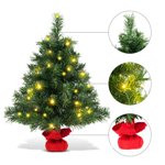 24 in Pre-Lit Tabletop Fir Artifical Christmas Tree Led Lights