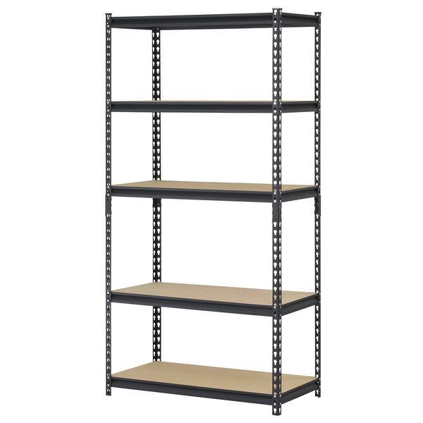 Inolait 36 inWx18 inDx72 inH 5-Particle Board Shelves, 4000 lb Total Capacity, Black