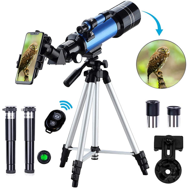 Inolait Telescope for Kids Adults and Astronomy Beginners 70300 Telescope with Phone Adapter